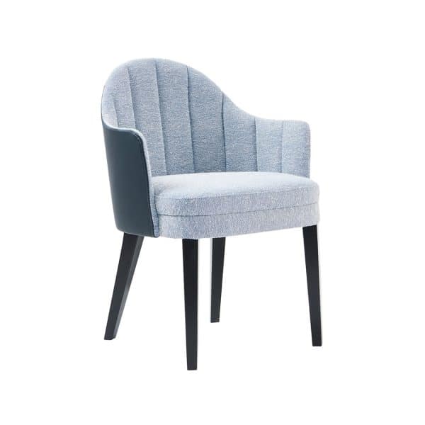 Corbetti Armchair Fluted Back X8 at DeFrae Contract Furniture Side on