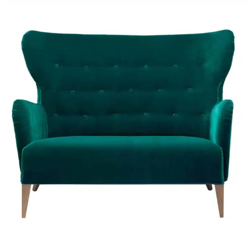 Duke Sofa ContractIn at DeFrae Contract Furniture Button Back Green Velvet