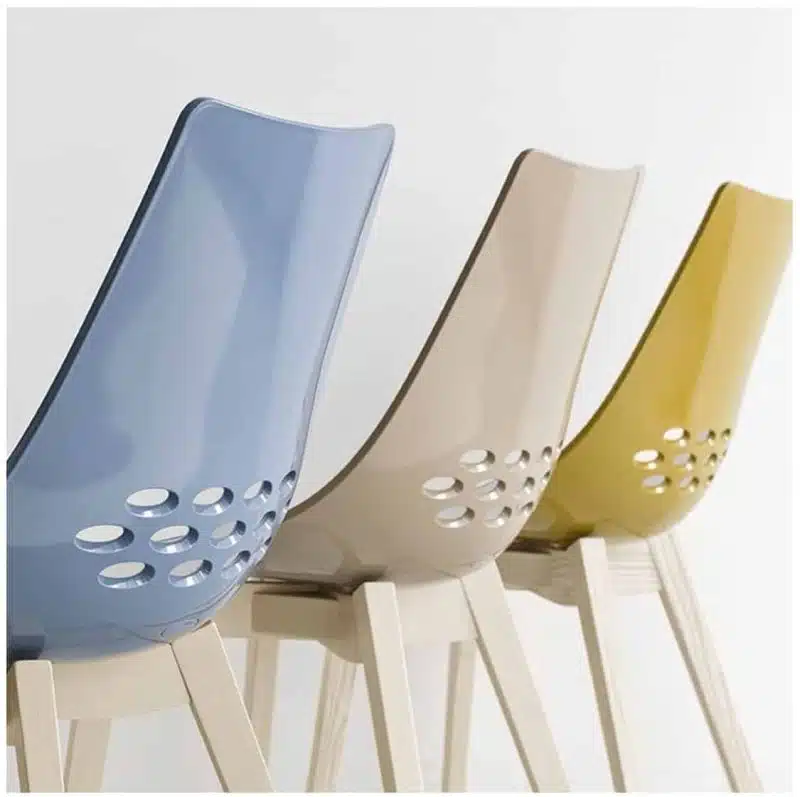 Jam W Chair Wood Frame Connubia by Calligaris at DeFrae Contract Furniture Colours