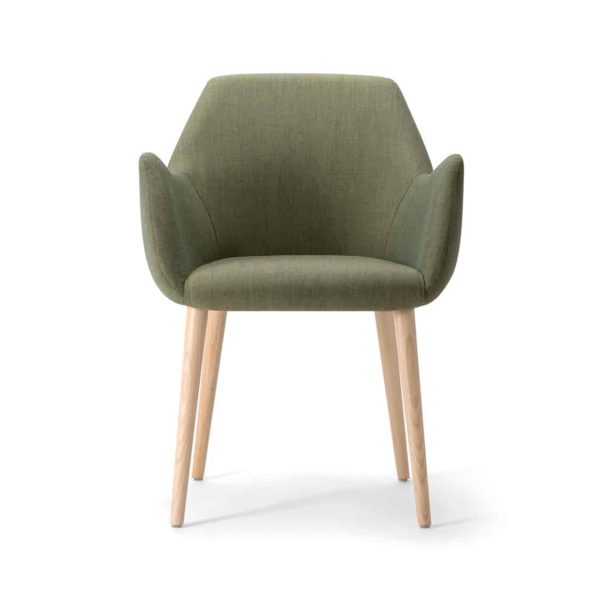 Kesy Armchair 04 DeFrae Contract Furniture Wood Legs