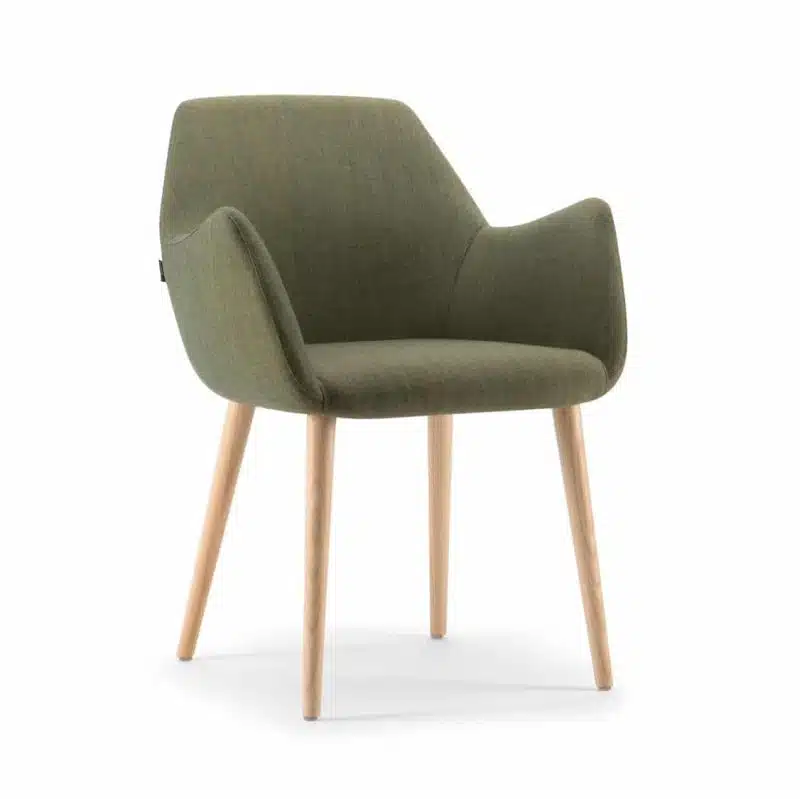 Kesy Armchair 04 DeFrae Contract Furniture Wood Legs