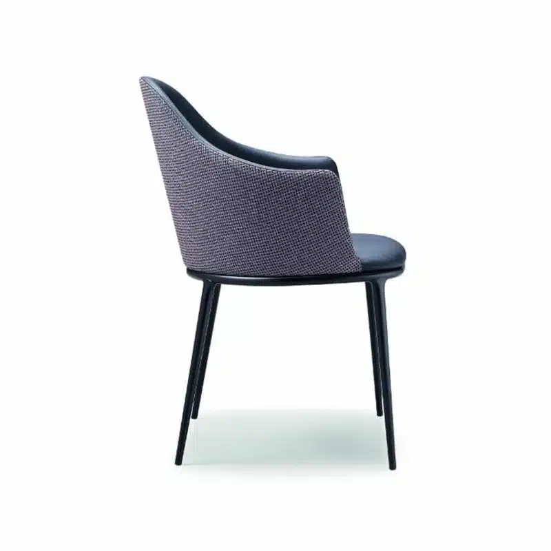 Lea armchair with black frame Midj at DeFrae Contract Furniture