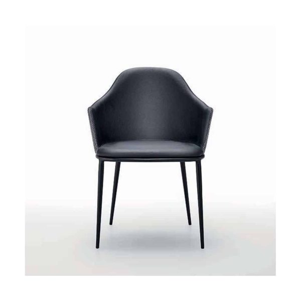 Lea armchair with black frame Midj at DeFrae Contract Furniture front