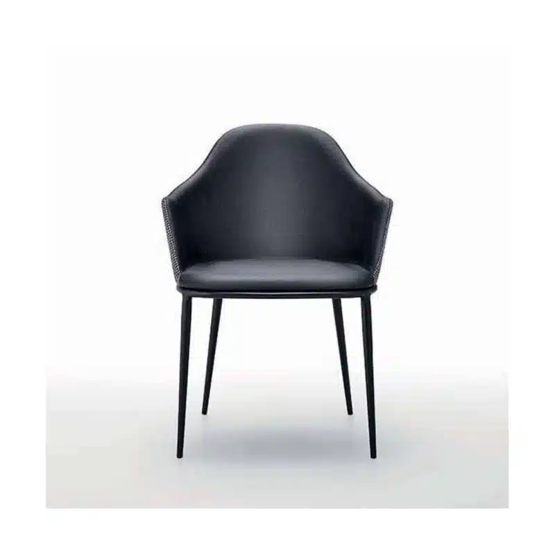 Lea armchair with black frame Midj at DeFrae Contract Furniture front