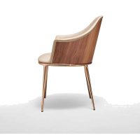 Lea armchair with brass gold frame Midj at DeFrae Contract Furniture