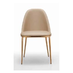 Lea side chair with brass gold frame Midj at DeFrae Contract Furniture front