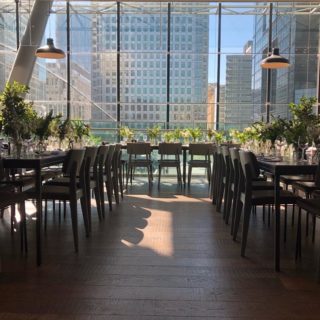 Oakland side chairs at The Pearson Rooms Canary Wharf London by DeFrae Contract Furniture