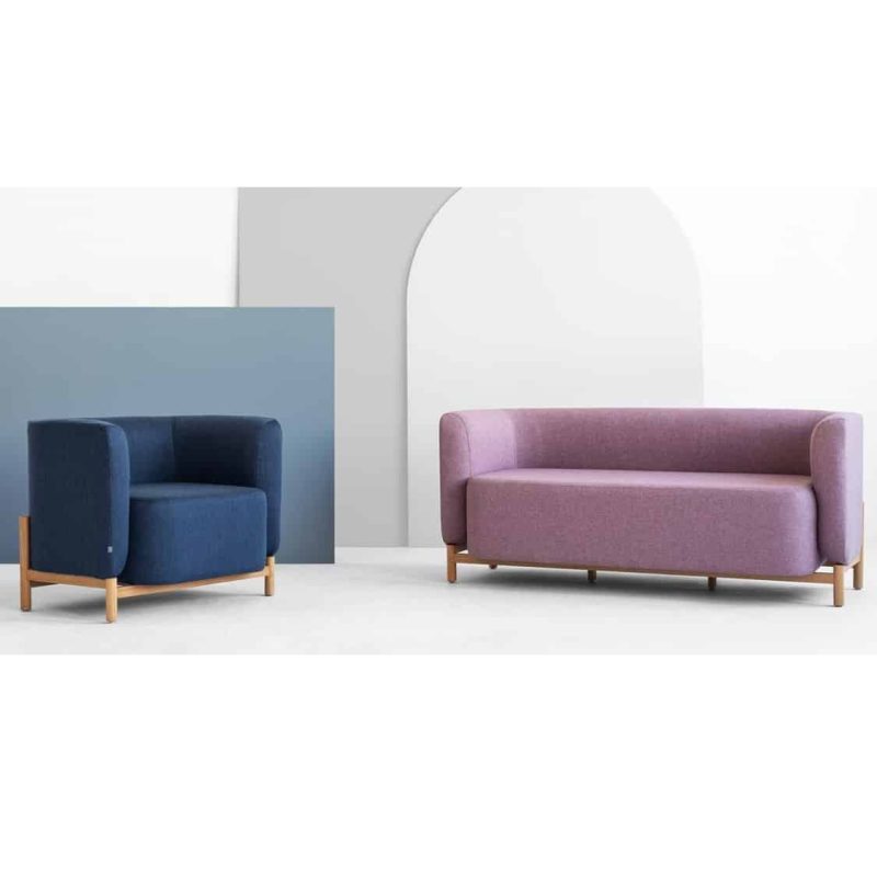 Polar 2 Seater Sofa DeFrae Contract Furniture in situ