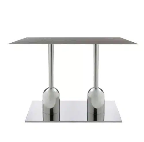 Typha Table Bases DeFrae Contract Furniture Chrome Twin