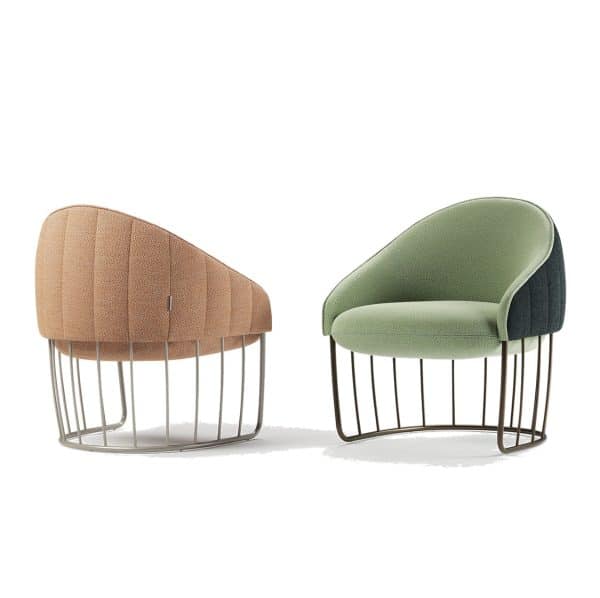 Tonella Lounge Chair Sancal DeFrae Contract Furniture Metal Vertical Frame 2