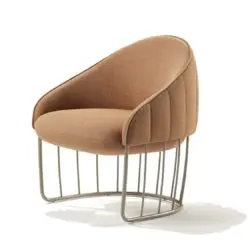 Tonella Lounge Chair Sancal DeFrae Contract Furniture Metal Vertical Frame