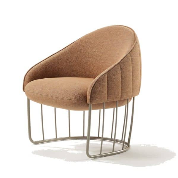 Tonella Lounge Chair Sancal DeFrae Contract Furniture Metal Vertical Frame