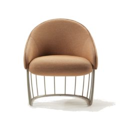 Tonella Lounge Chair Sancal DeFrae Contract Furniture Metal Vertical Frame Front View