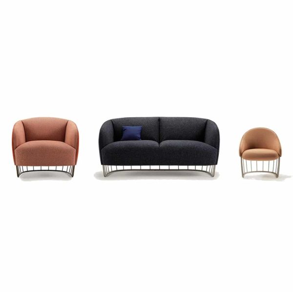 Tonella Lounge Range Sancal DeFrae Contract Furniture Metal Vertical Frame