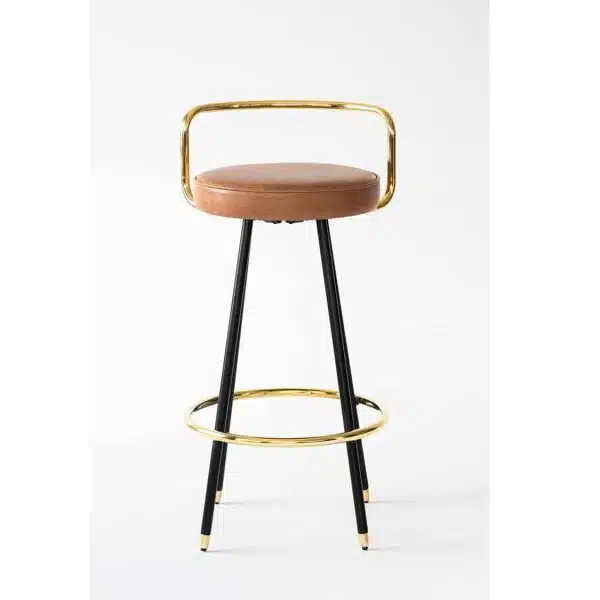 Block A Bar Stool from Topos Available From DeFrae Contract Furniture Front View