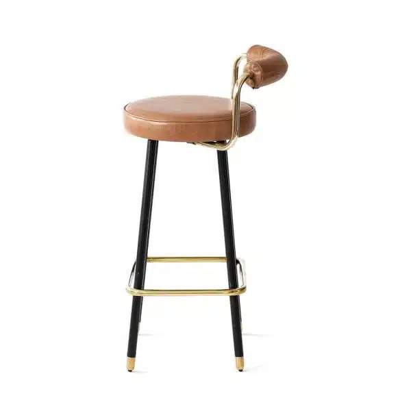 Block B Bar Stool from Topos Available From DeFrae Contract Furniture Right Side View