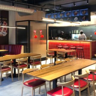 Restaurant furniture by DeFrae at Noodle and Beer Spitalfields London
