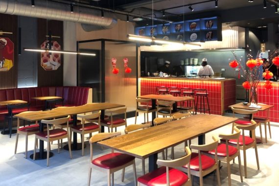 Restaurant furniture by DeFrae at Noodle and Beer Spitalfields London