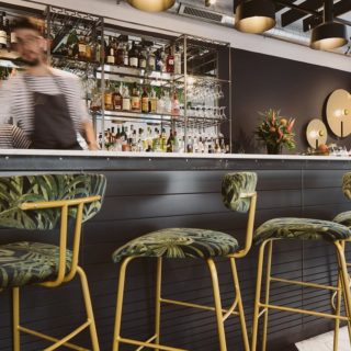 Amy Bar Stools Restaurant bar furniture at the Flinthouse Brighton by DeFrae Contract Furniture