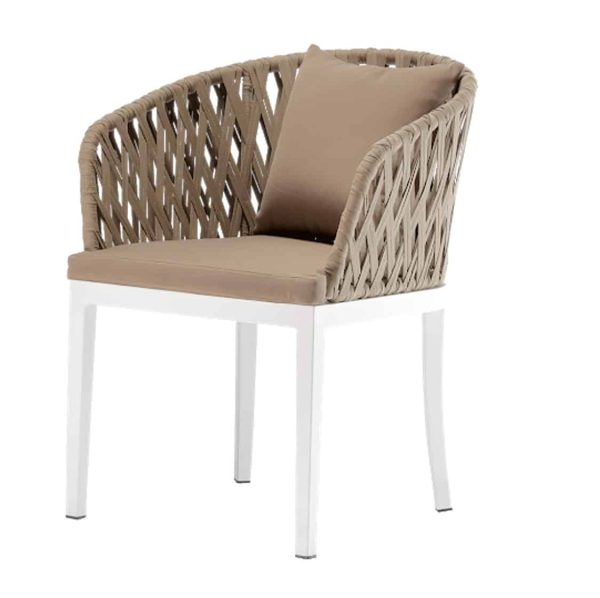 Majorca Armchair Outside Restaurant Bar Coffee Shop Cafe DeFrae Contract Furniture with back cushion
