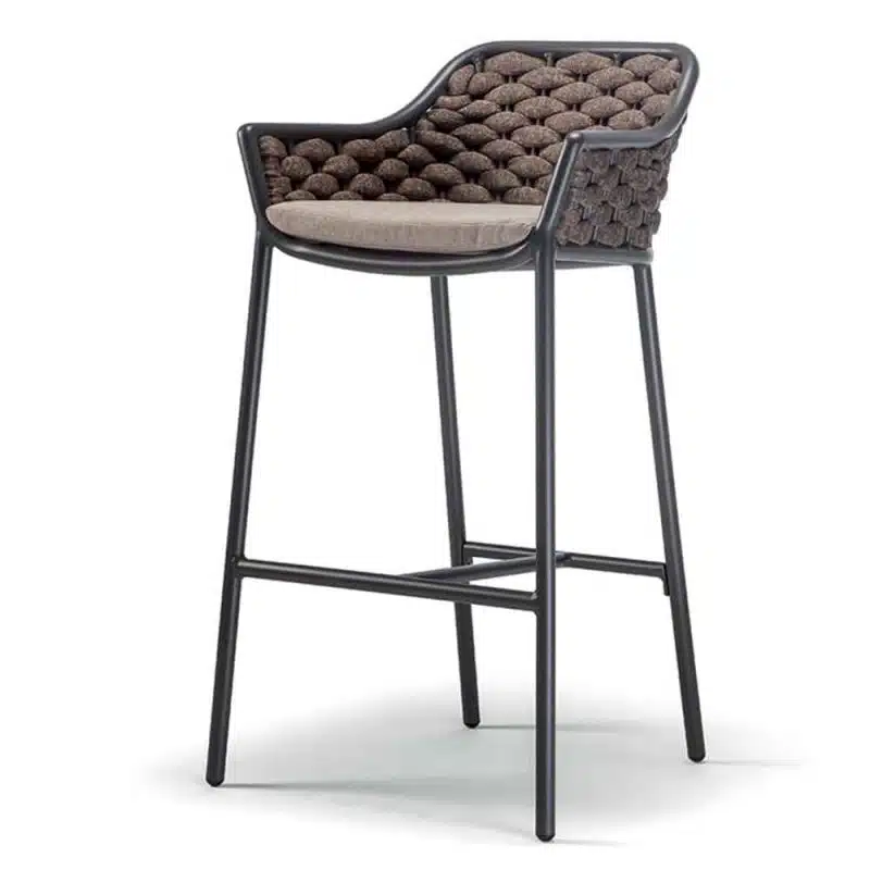 Panama Bar Stool DeFrae Contract Furniture for Outside Use Rope Effect