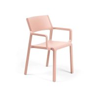 Trill Armchair outside outdoor chair restaurant bar coffee shop cafe DeFrae baby pink