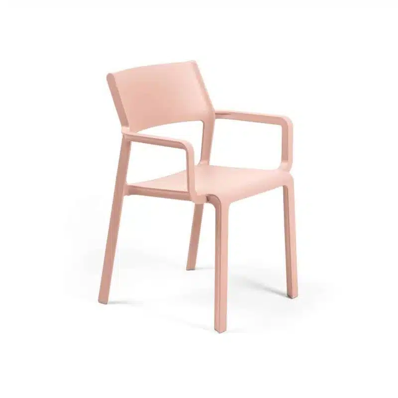 Trill Armchair outside outdoor chair restaurant bar coffee shop cafe DeFrae baby pink