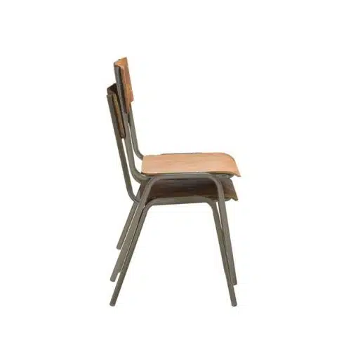 Classroom Side Chair DeFrae Contract Furniture Stackable Side View