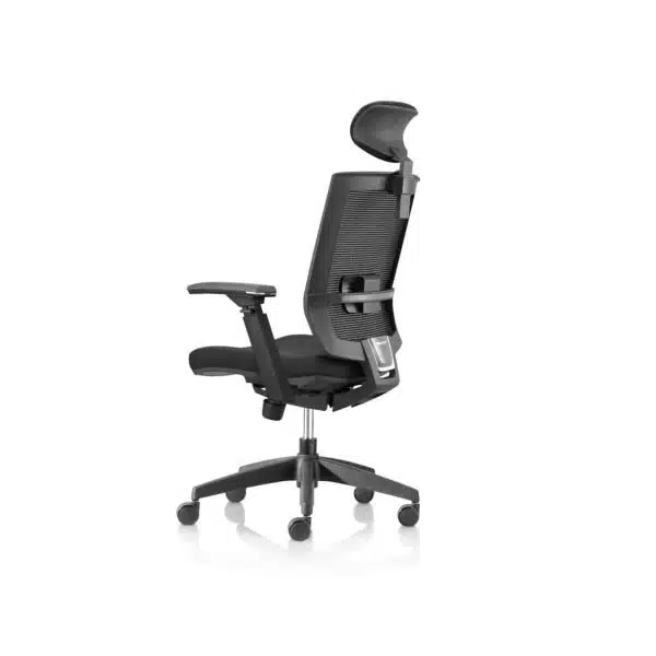 Granada Office Chair with headrest DeFrae Contract Furniture side view
