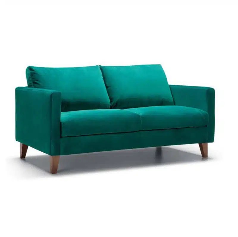 Impulse 2 Seater Sofa Emerald Green DeFrae Contract Furniture Side