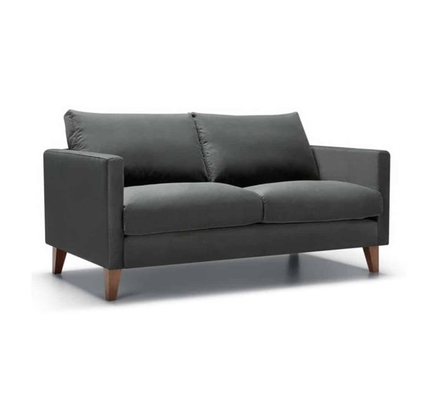 Impulse 2 Seater Sofa Grey DeFrae Contract Furniture side view