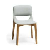 Leaf Side Chair Upholstered Natual Wood Restaurant Chair Ton at DeFrae Contract Furniture