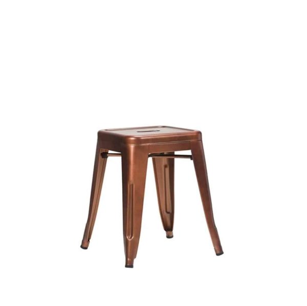 Leon low stool Industrial French Bistro Tolix A Copper