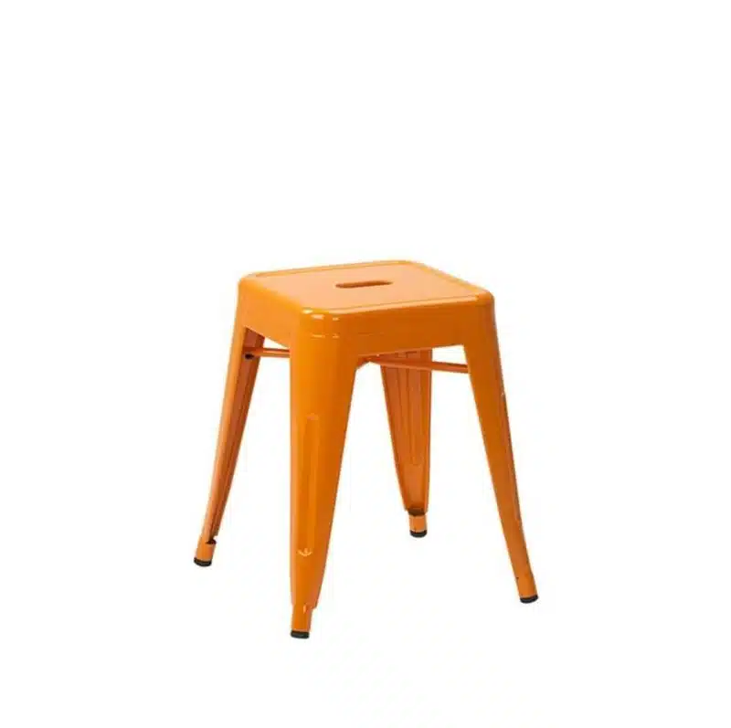 Leon low stool Industrial French Bistro Tolix A Orange RAL Colour