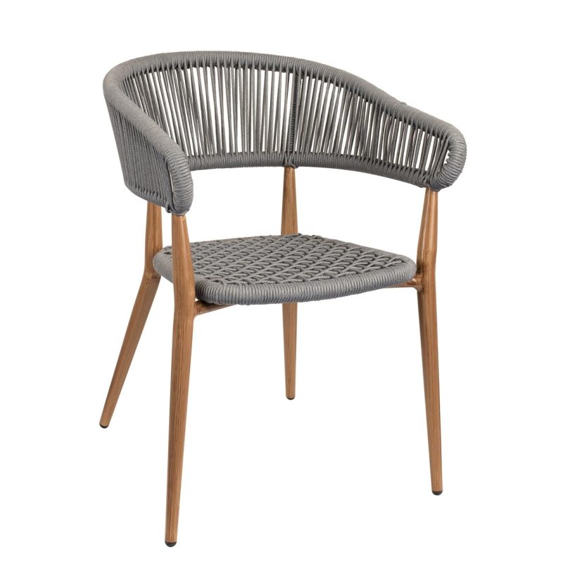 Madrid Armchair DeFrae Contract Furniture Roped Back Natural Frame