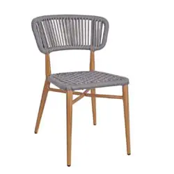Madrid Side Chair DeFrae Contract Furniture Roped Back Natural