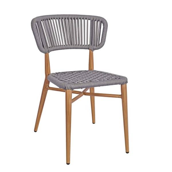 Madrid Side Chair DeFrae Contract Furniture Roped Back Natural