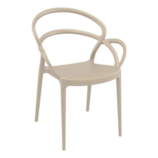 Milan armchair outdoor DeFrae Contract Furniture taupe