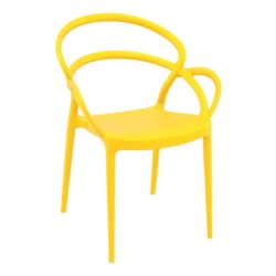Milan armchair outdoor DeFrae Contract Furniture yellow