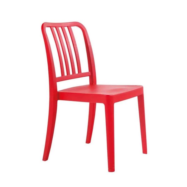Roc side chair Classic Bistro Side Chair DeFrae Contract Furniture red