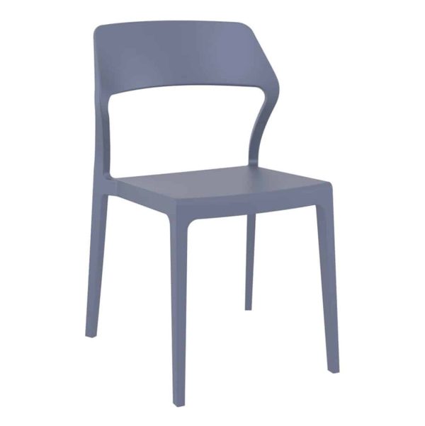 Snow Side Chair Outside DeFrae Contract Furniture Dark Grey
