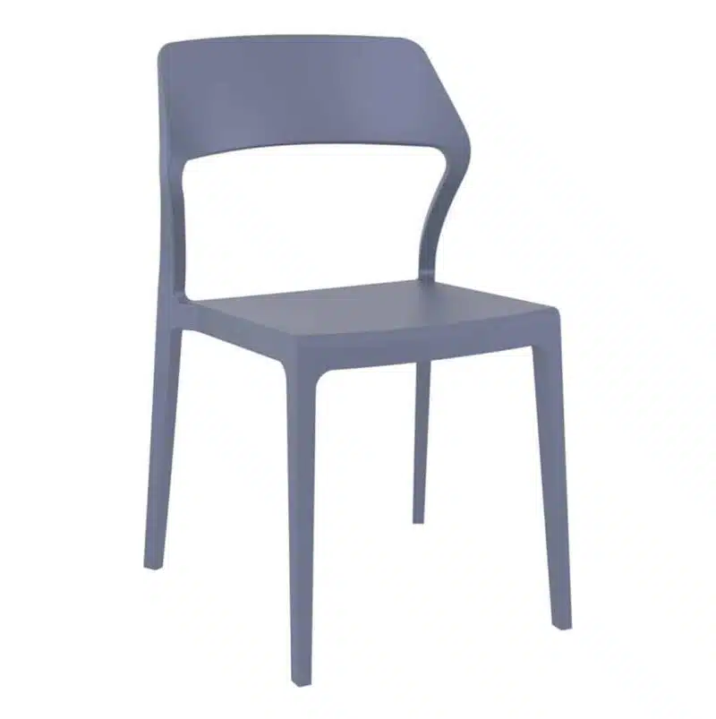 Snow Side Chair Outside DeFrae Contract Furniture Dark Grey