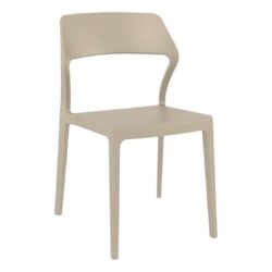 Snow Side Chair Outside DeFrae Contract Furniture Taupe