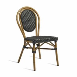 Time French Bistro Style Ourside Chair DeFrae Contract Furniture Black