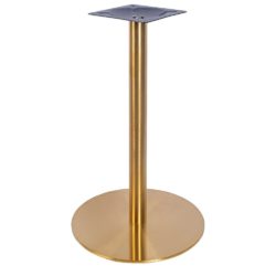 Zeus Brass Dining Height Table Base DeFrae Contract Furniture