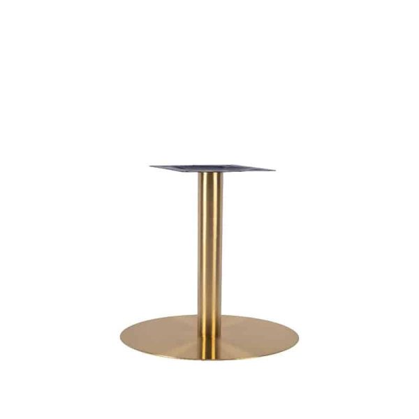 Zeus Brass Round Table Base Coffee Height DeFrae Contract Furniture