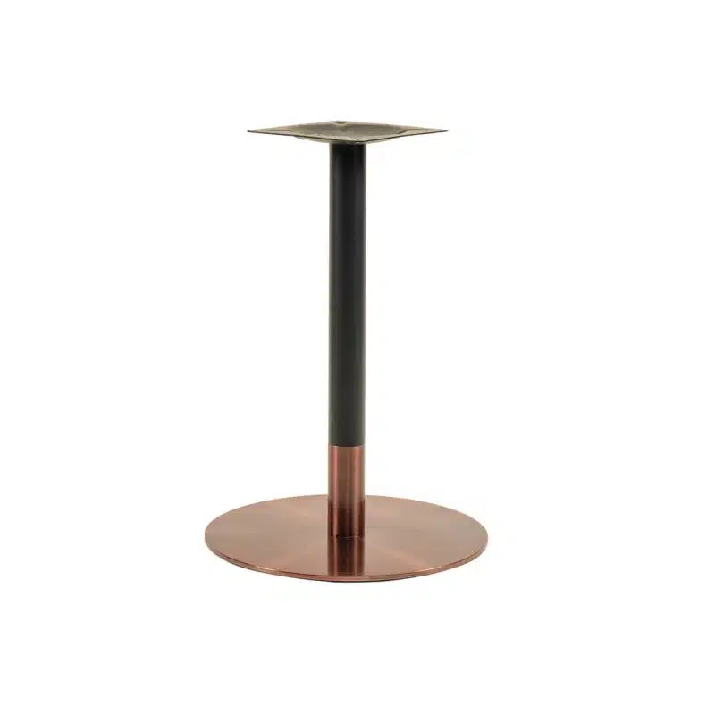 Zeus Table Base Rose Gold & Black DeFrae Contract Furniture