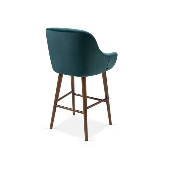 Ada Bar Stool DeFrae Contract Furniture blue back view