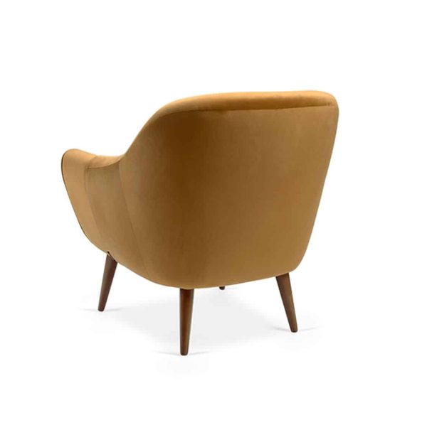 Ada Lounge Armchair XC DeFrae Contract Furniture Mustard Back View