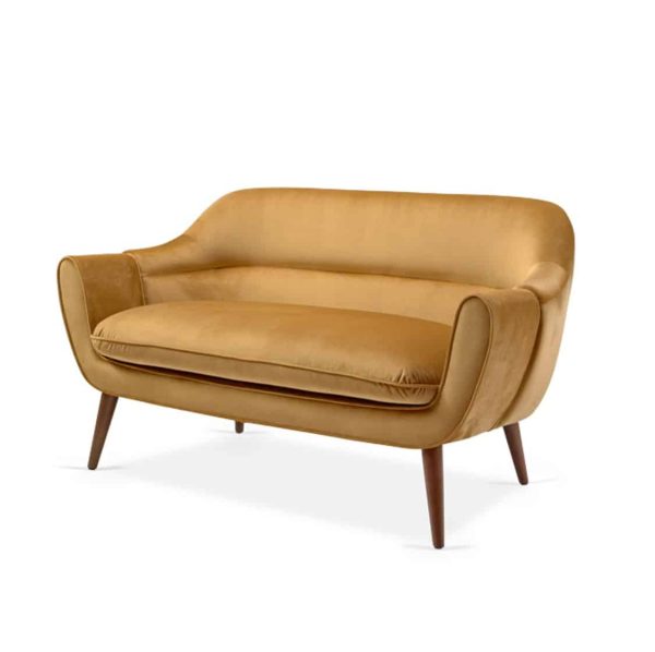 Ada double sofa XC Ambient DeFrae Contract Furniture mustard